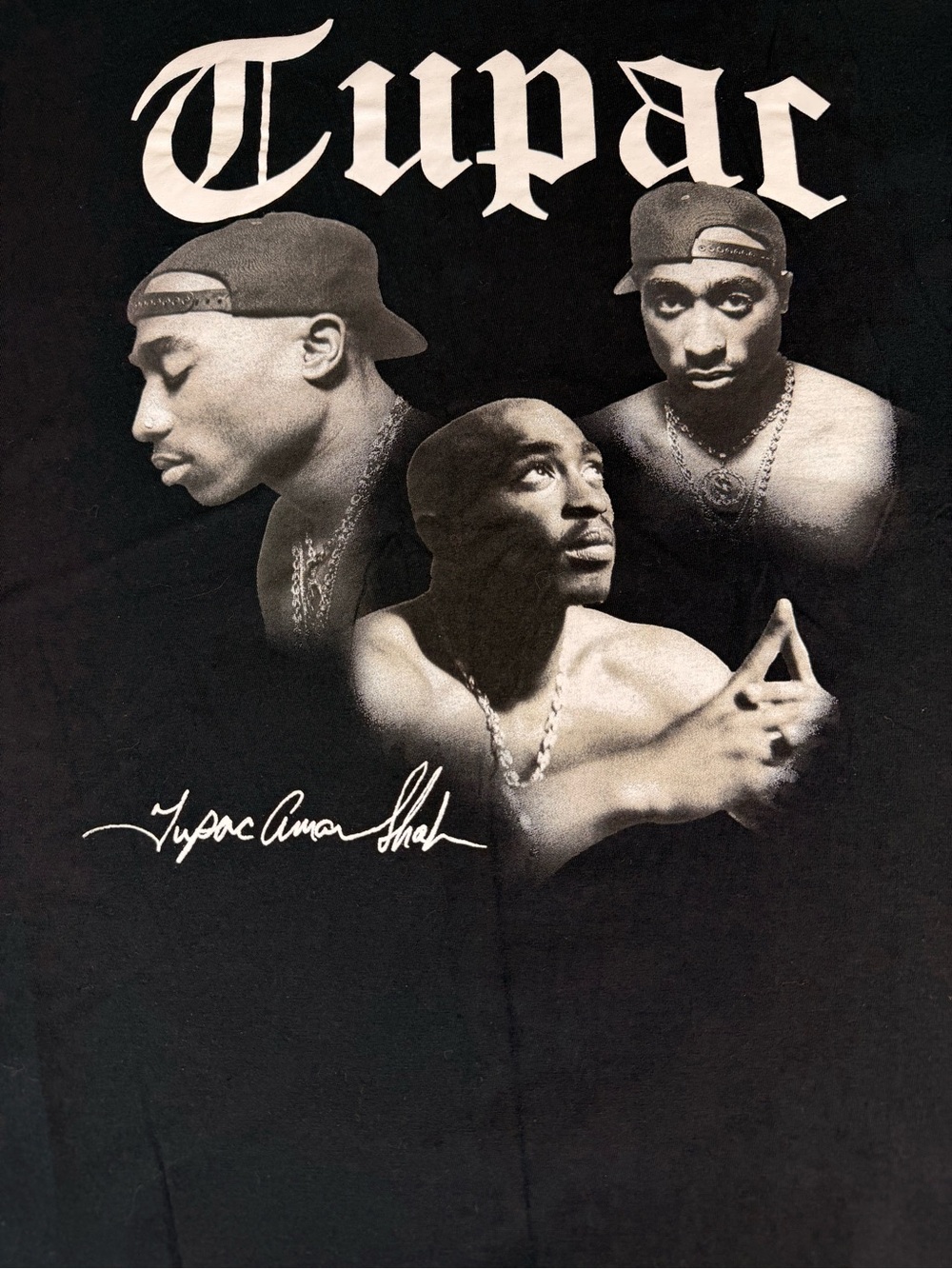 Bravado Black Tupac Three-Panel Photo Tee